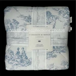 Cabbages & Roses Quilted King Comforter 2 Shams Country Toile Blue. Fixed Price $143.99.