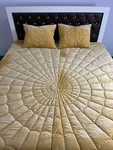 Gold Velvet Quilt King Blanket Comforter Queen Bedding Set. Fixed Price $65.00.