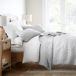Stripes Floral And Diamonds Quilted Coverlet Set With Shams - Becky Cameron,. Fixed Price $20.99.