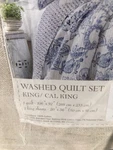 Villa Lugano Bennett Washed Quilt Set King/cal Blue 1 2 Shams. Fixed Price $89.99.