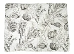1 Pillow Sham Toile Quilted Ocean Nautical Starfish Shell Seahorse Beach. Fixed Price $9.23.