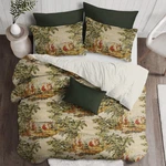 6IX Tailors Countryside Red Toile Comforter Set King Luxury Made Canada New. Fixed Price $319.20.