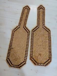 Vintage Wooded Beaded Seat Covers Pair Set Of 2 Brown Tan Boho Hippie 70S Retro. Fixed Price $49.00.
