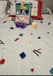 Cannon Geometric King Comforter Only. Fixed Price $400.00.