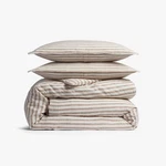 Relaxed Linen Stripe Duvet Cover & Sham Set - Parachute. Fixed Price $141.75.