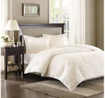 BASI10-0254 Arctic Fur Down Alternative Comforter Mini Set, Ivory Fill & Queen. Fixed Price $88.90.