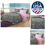 Chic Urban Style Neon Leopard Twin/twin Xl Comforter Set - 5 Piece Bedding. Fixed Price $136.99.