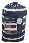 Nautica Navy Blue Green Striped Twin / Xl Bed Bag Comforter Set 5 Pc New. Fixed Price $80.22.