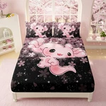 Qoomo Kawaii Axolotl Bedding For Boys And Girls Pink Cherry Blossom Super Sof.... Fixed Price $73.87.