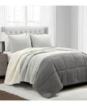 The Mountain Home Collection Farmhouse Sherpa 3-PC Comforter Set King. Fixed Price $189.00.