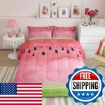 Castle Fairy Watermelon Comforter Set Fullwatercolor Tie Dye Bedding 3PCS. Fixed Price $49.74.