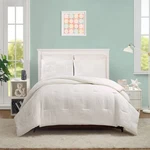 Teen Twin/twin Extra Long Flower Embossed Comforter Set White - Makers. Fixed Price $19.99.