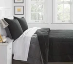 Reversible Microfiber Solid Comforter - Room Essentials Twin Xl Black / Gray. Fixed Price $11.05.