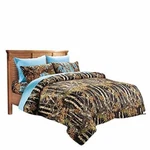 Queen Size Black 1 Pc Comforter Bed Spread Only Camouflage Blanket Woods. Fixed Price $74.95.