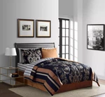 Lanwood Home Black/gold Sabrina Reversible 8-PIECE Comforter Cal King Size Set.. Fixed Price $69.99.