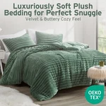 Plush Bedding Reverse Lightweight Velvet Comforter Set Queen King 3PIECE. Fixed Price $89.99.
