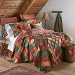 Donna Sharp Campfire Rag Quilt King 3-PC Set W/ Shams Rustic Lodge. Fixed Price $520.00.