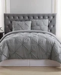 Truly Soft Pleated Comforter Set, Full/queen, Gray. Fixed Price $48.88.