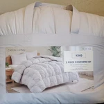 Casual Living King 3-PIECE Comforter Set White Reversible Down Alternative. Fixed Price $60.00.