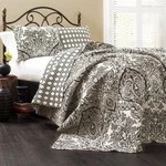 Lush Decor Aubree Quilt Paisley Damask Print Pattern Reversible 3 Piece. Fixed Price $80.93.