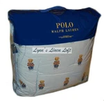 Ralph Lauren Polo Teddy Bear Boy Stripe Twin Comforter Set 2P. Fixed Price $239.99.