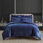 Fredsure Distressed Velvet Comforter Set 5 Pieces Navy Queen. Fixed Price $88.15.