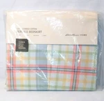 Eddie Bauer Home Queen Cotton Bed Skirt Flower Patch Plaid 15" Drop Portugal New. Fixed Price $45.99.