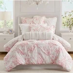 Elegant Twin/twin Xl Pink Toile Floral Comforter Reversible. Fixed Price $125.00.