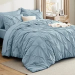 Bedsure King Size Comforter Set - Bedding 7 Pieces, Pintuck A. Fixed Price $99.99.