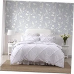 Laura Ashley - Comforter Set, Reversible Bedding Twin Xl Norah Solid White. Fixed Price $105.77.