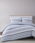 Truly Soft Curtis Stripe Grey/white 3 Pc-duvet Set, Full/queen. Fixed Price $26.87.