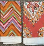 Dena Home Pillow Sham Euro 26 Square Kalani Set Of Coral Chevron Boho Nwot. Fixed Price $29.99.