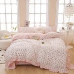 Highbuy Ruffled Set Full White Pink Floral Bedding Comfy. Fixed Price $98.90.