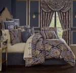 Five Queens Court Woodstock Luxury 3 Dimensional Weave Comforter Set Indigo Blue. Fixed Price $299.00.