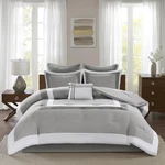 Malcom Cozy Comforter Set Modern Gray All-season Bedding King Size. Fixed Price $141.99.