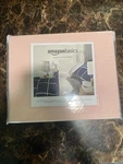 Amazon Basics Cal King Size Ultra-soft Fitted Sheet For Bed, Blush Baby Pink. Fixed Price $24.99.