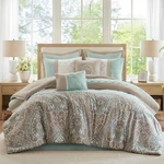Shawnee 8 Piece Seafoam Comforter Set Diamond Quilting With Decorative Pillows. Fixed Price $79.69.