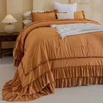 Masaca Pumpkin Oversized King Comforter 128X120FARMHOUSE Shabby Boho Chic. Fixed Price $205.16.