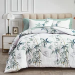 Flysheep 6 Pieces Bed Bag Twin Comforter Set Sheets Green Leaves On White. Fixed Price $71.72.