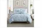Swift Home 3PC Comforter Set Full/queen Floral Pintuck Baby Blue Hypoallergenic. Fixed Price $35.00.