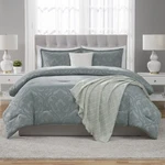 Comforter Set Sage W/ Wrinkle Resistant & Machine Washable Master Bedroom. Fixed Price $78.98.