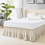 Elastic/polyester Wrap Around Bed Skirts, Easy To Install - Gg Home. Fixed Price $18.99.