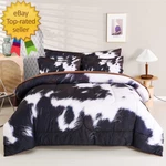 Cow Print Comforter Set Queen Size, 8PCS Fur Bed Quilt With. Fixed Price $74.28.