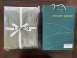 Sonoro Kate 100% French Flax Linen King Duvet Cover 3 Pcs (olive Green). Fixed Price $85.00.