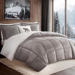 Woolrich Reversible Comforter Set Ultra Soft Plush To Sherpa Grey/ivory King 4. Fixed Price $49.99.