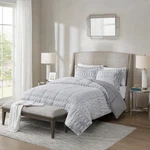 Madison Park Soft Plush Comforter Set Grey - Full / Queen New. Fixed Price $58.00.
