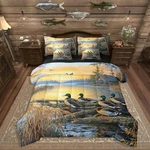 Mallard Ducks King Comforter Set - Rustic Camo Bedding & Sheet Collection. Fixed Price $126.99.