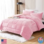 Yiyea Faux Fur Queen Size Set, Luxury Ultra Soft Fluffy Comforter, Plu. Fixed Price $74.74.