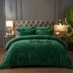 Truly Velvet Comforter Set Size, 5 Piece Soft Luxury Queen Emerald Green. Fixed Price $109.64.