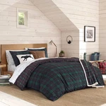 Eddie Bauer King Woodland Tartan Comforter Set Green: Cotton Bedding,. Fixed Price $47.99.